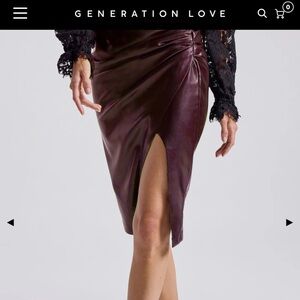 Generation Love Brown and Purple Pencil Skirt